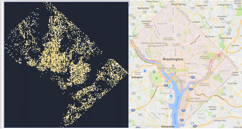 Bản đồ Pivot Table của Washington DC